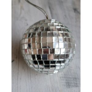 Rustic vintage disco ball ornament Xmas party unique